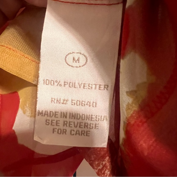 Jonathan Martin Red and Yellow Sheer Blouse - Picture 4 of 7